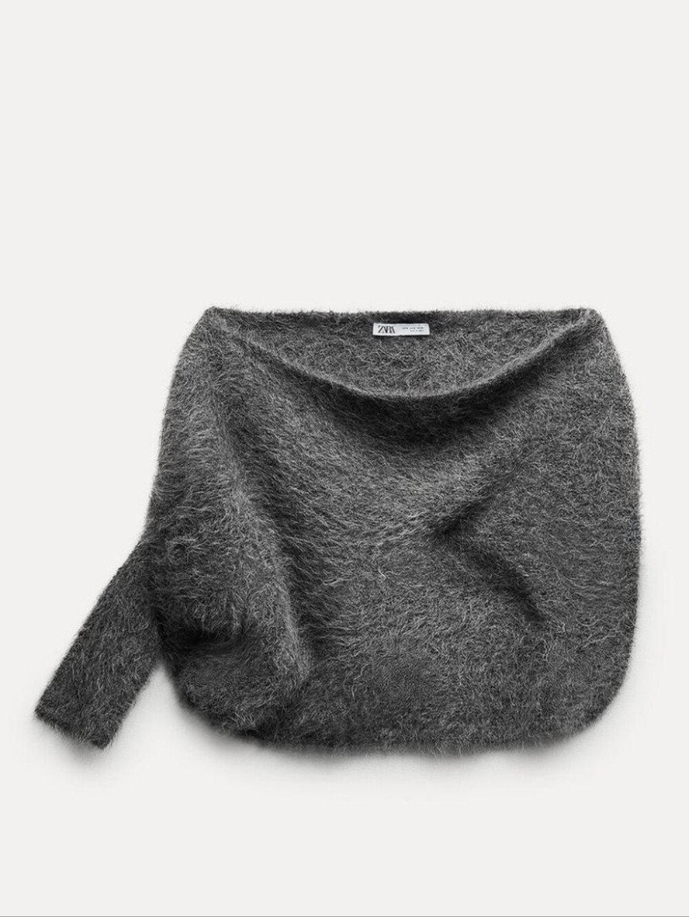 Asymmetrical Alpaca Blend Knit Cape Bolero